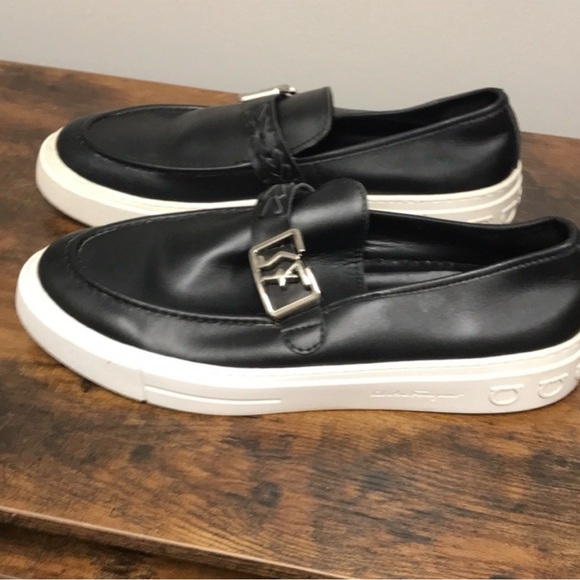 Salvatore Ferragamo Black Leather Loafers - Picture 2 of 6